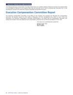 Executive Compensation Committee Report