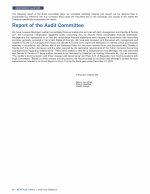 Report of the Audit Committee